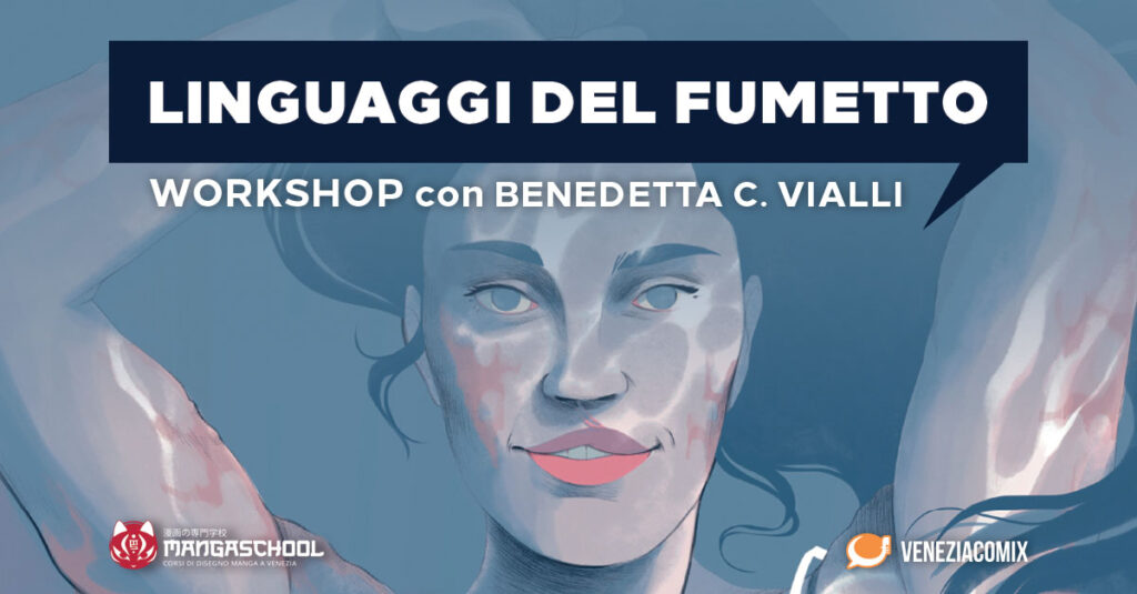 locandina Workshop "linguaggi del fumetto" a Mestre con Benedetta Vialli